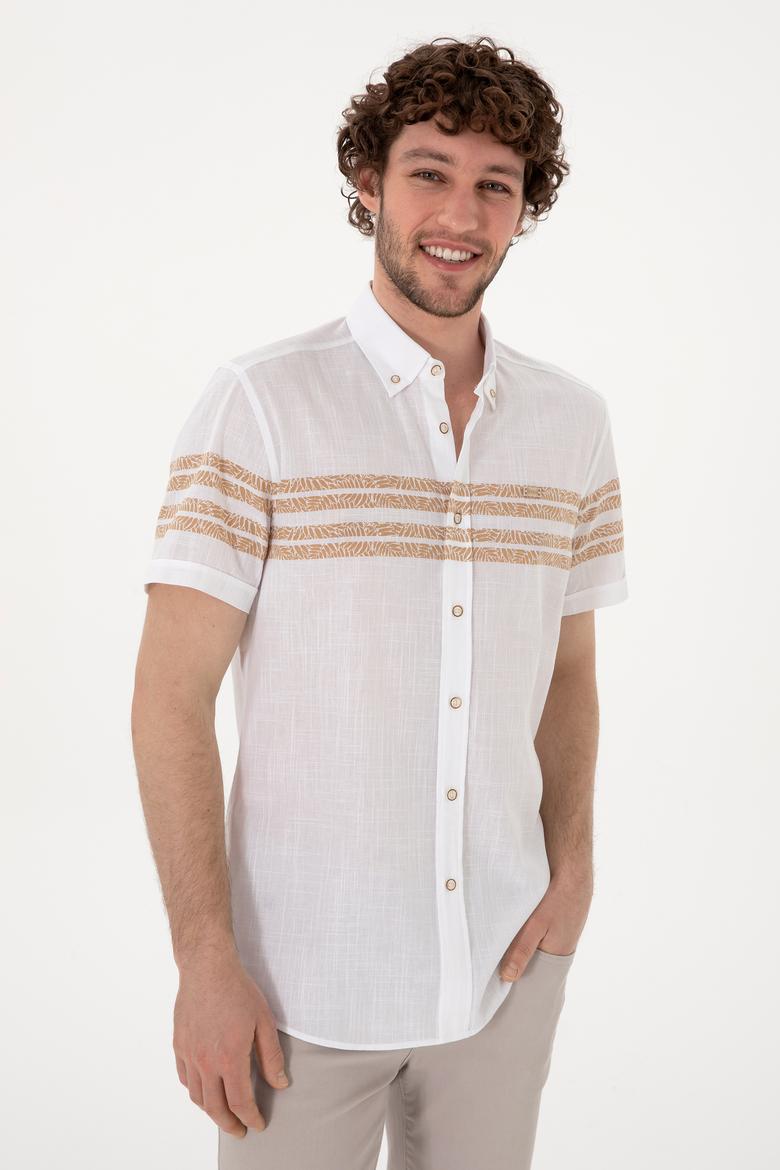 Erkek Camel Kısa Kollu Gömlek - 50305921003