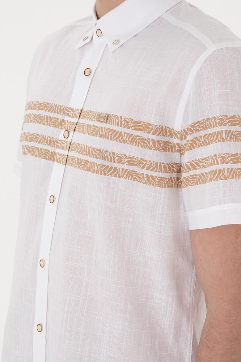 Erkek Camel Kısa Kollu Gömlek - 50305921003