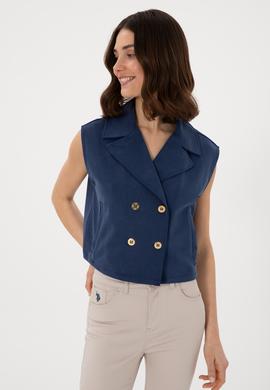 Kadın Lacivert Örme Yelek - 50300764012