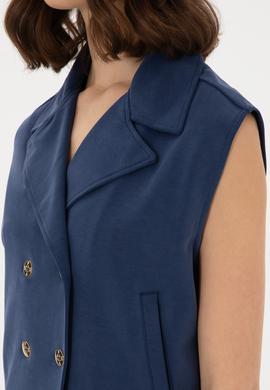 Kadın Lacivert Örme Yelek - 50300764012