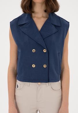 Kadın Lacivert Örme Yelek - 50300764012