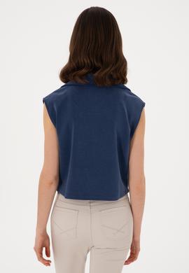 Kadın Lacivert Örme Yelek - 50300764012