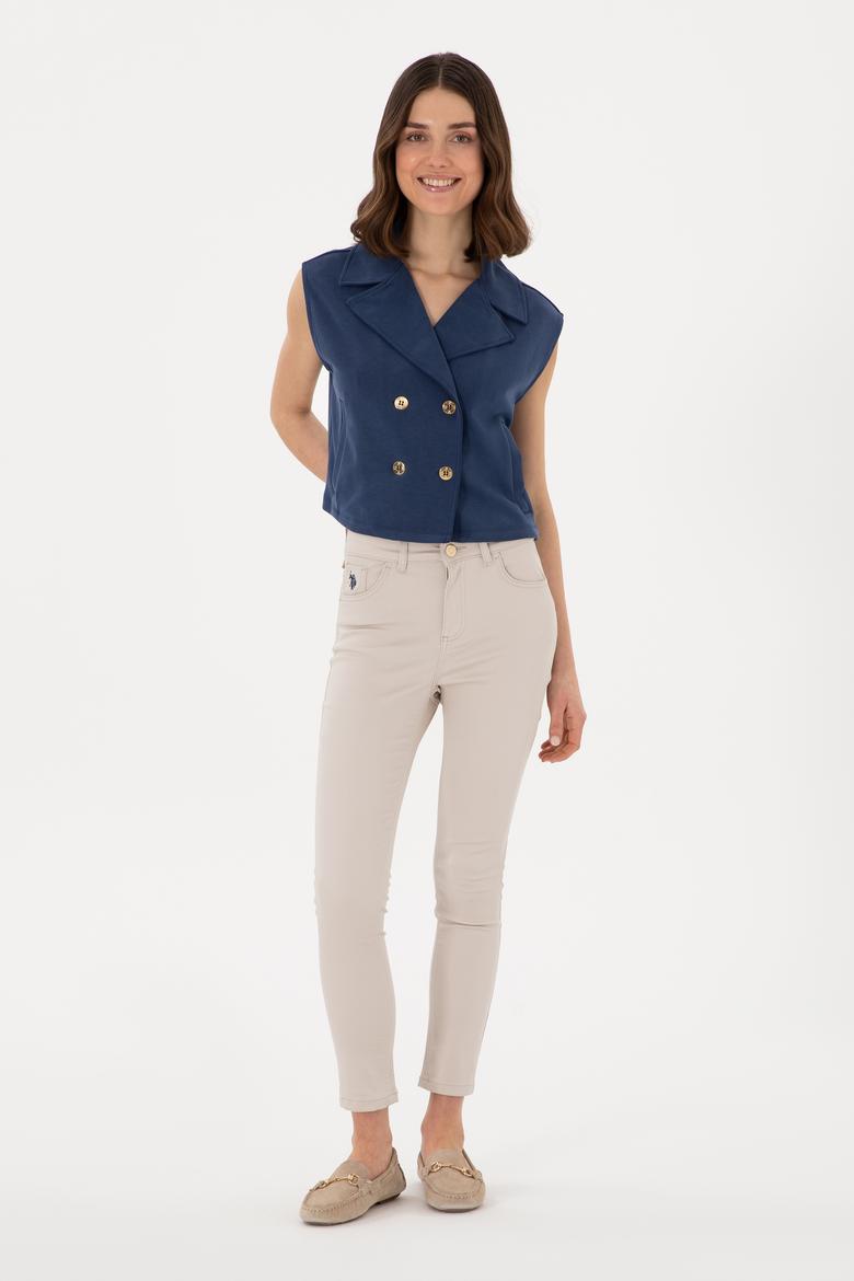 Kadın Lacivert Örme Yelek - 50300764012