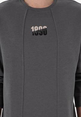 Erkek Bisiklet Yaka Antrasit Comfort Fit Sweatshirt - 50293430007