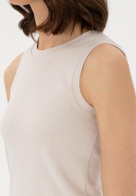 Kadın Taş Kolsuz Bisiklet Yaka Basic Tişört - 50300904052