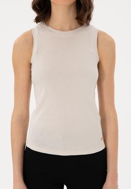 Kadın Taş Kolsuz Bisiklet Yaka Basic Tişört - 50300904052