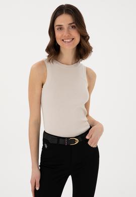 Kadın Taş Kolsuz Bisiklet Yaka Basic Tişört - 50300904052