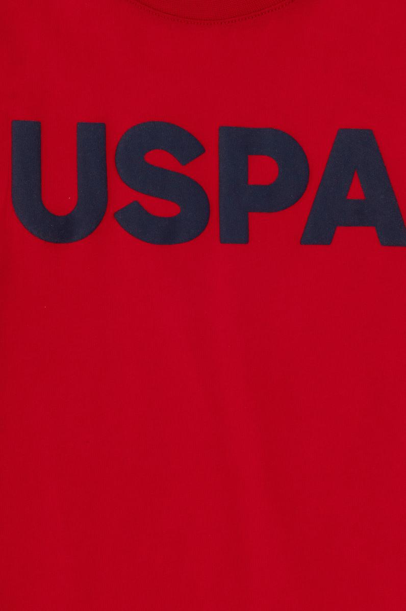 Erkek Çocuk Kırmızı Basic Bisiklet Yaka Tişört