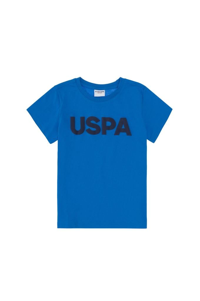 Erkek Çocuk Kobalt Basic Bisiklet Yaka Tişört