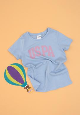 Kız Çocuk Açık Mavi Basic Tişört - 50298193106