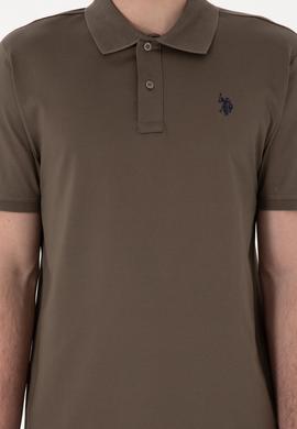 Erkek Regular Fit Polo Yaka Vizon Basic Tişört - 50298016078