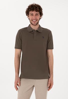 Erkek Regular Fit Polo Yaka Vizon Basic Tişört - 50298016078