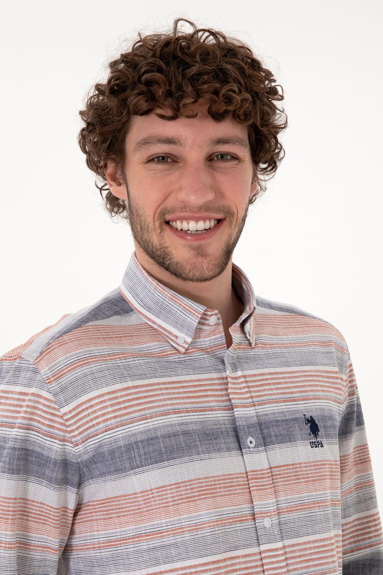 Erkek Kırmızı Uzun Kollu Gömlek - 50300202011