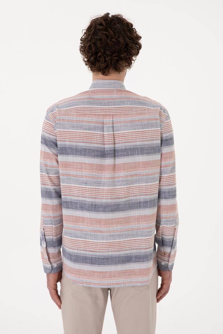 Erkek Kırmızı Uzun Kollu Gömlek - 50300202011