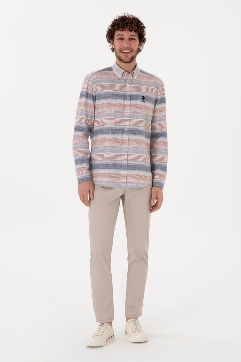 Erkek Kırmızı Uzun Kollu Gömlek - 50300202011