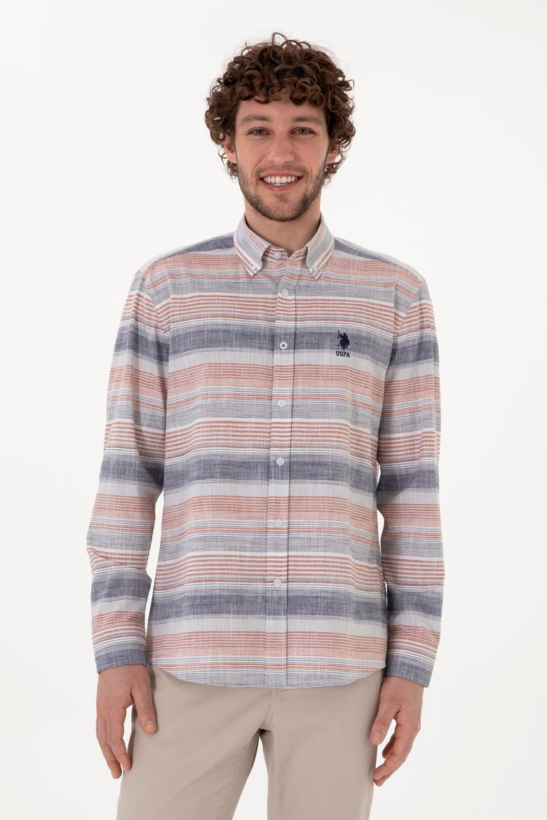 Erkek Kırmızı Uzun Kollu Gömlek