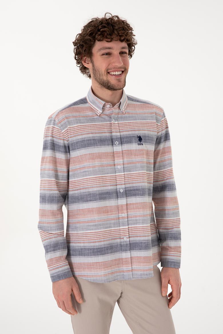 Erkek Kırmızı Uzun Kollu Gömlek - 50300202011