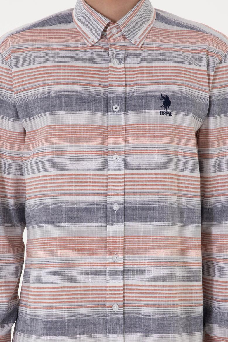 Erkek Kırmızı Uzun Kollu Gömlek - 50300202011