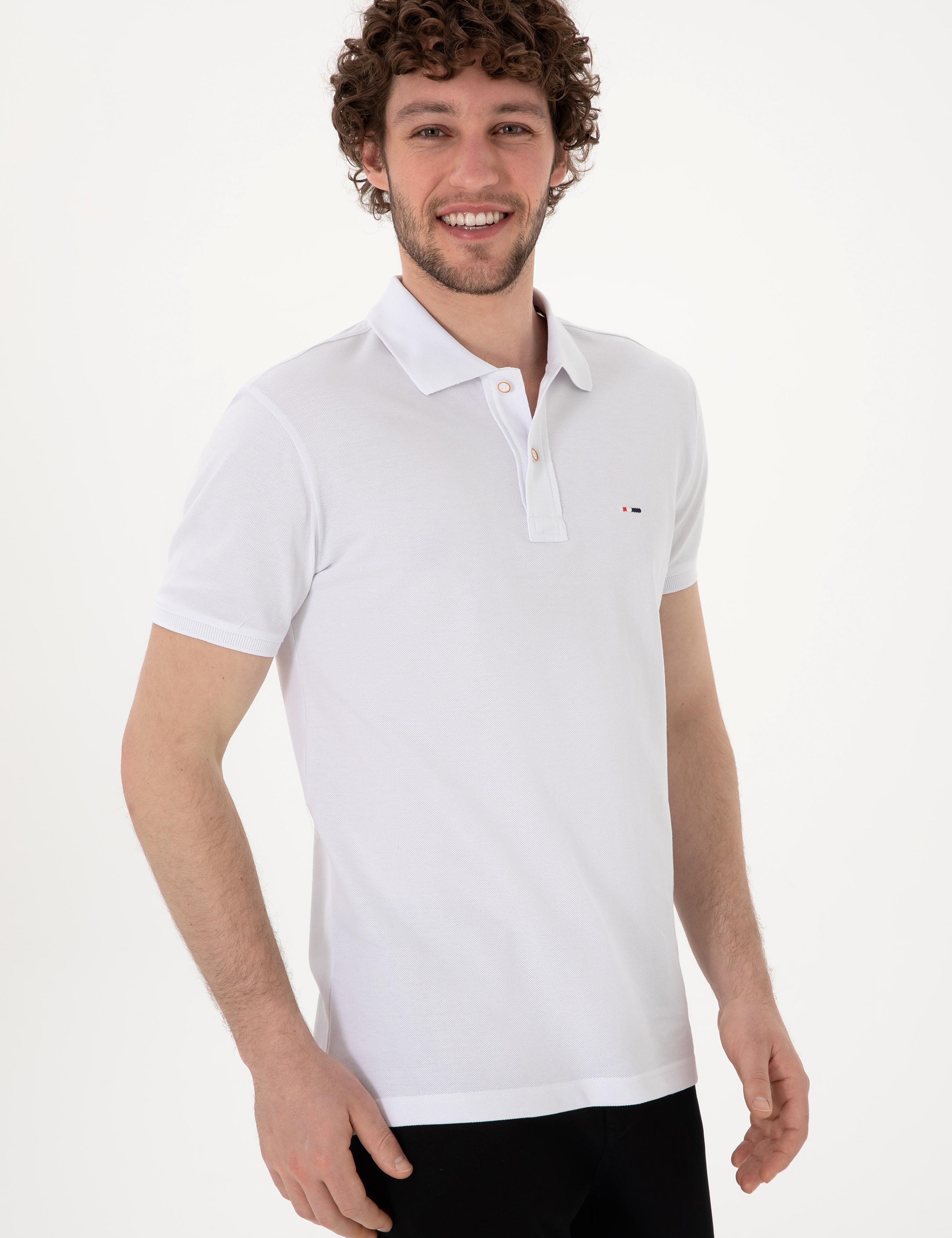 پولوشرت آستین کوتاه اندامی یقه پیراهنی مردانه یو اس پولو | U.S. Polo Assn. - تصویر 3