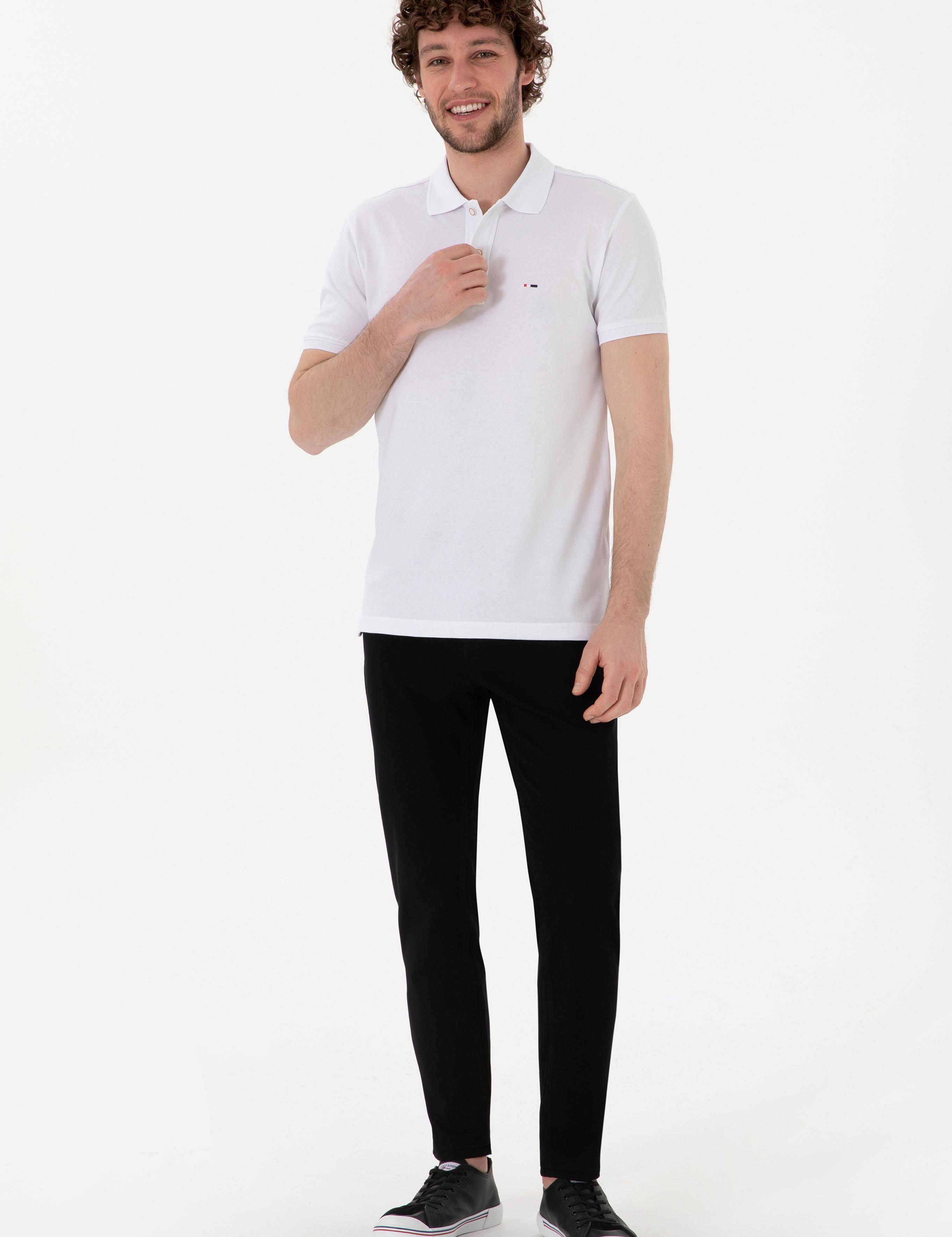 پولوشرت آستین کوتاه اندامی یقه پیراهنی مردانه یو اس پولو | U.S. Polo Assn. - تصویر 4