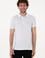 Erkek Slim Fit Polo Yaka Beyaz Basic Tişört
