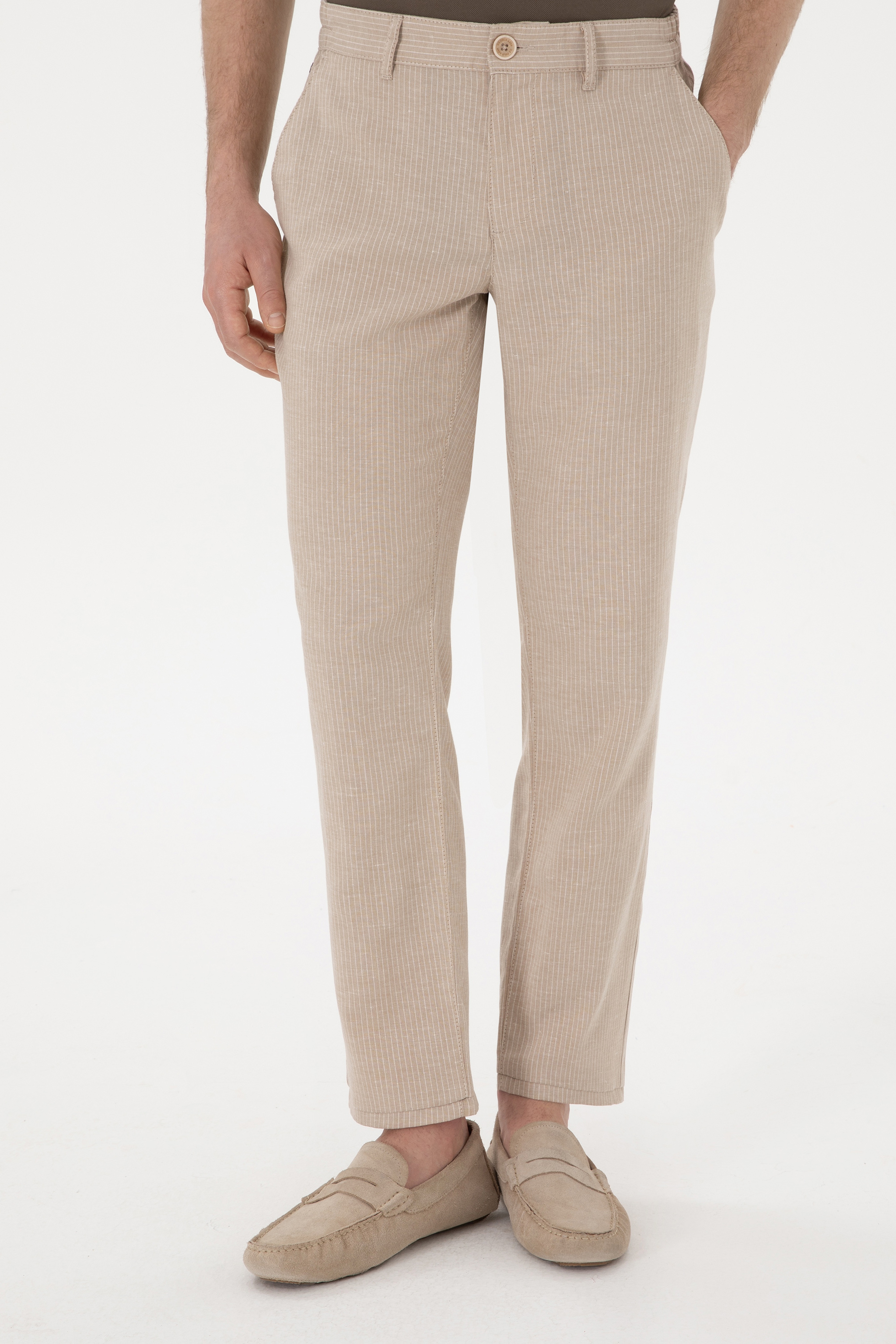 Erkek Taş Slim Fit Kanvas Pantolon - Image 2