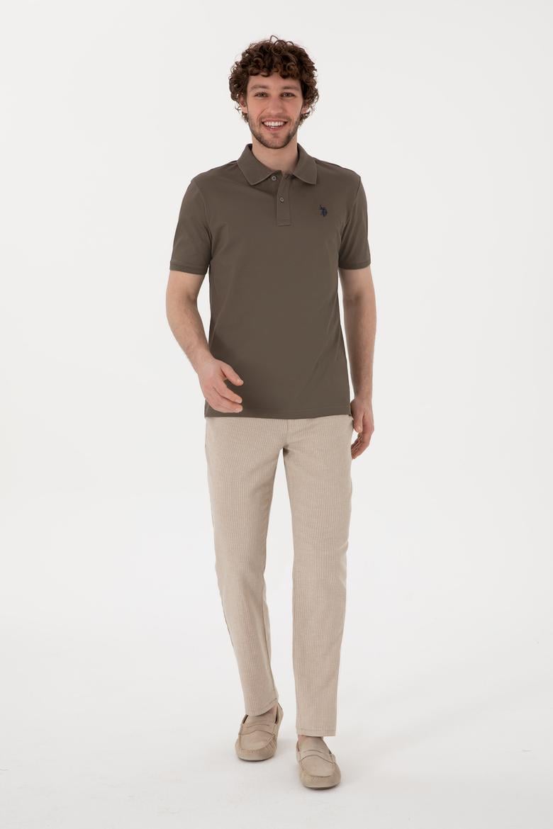 Erkek Taş Slim Fit Kanvas Pantolon