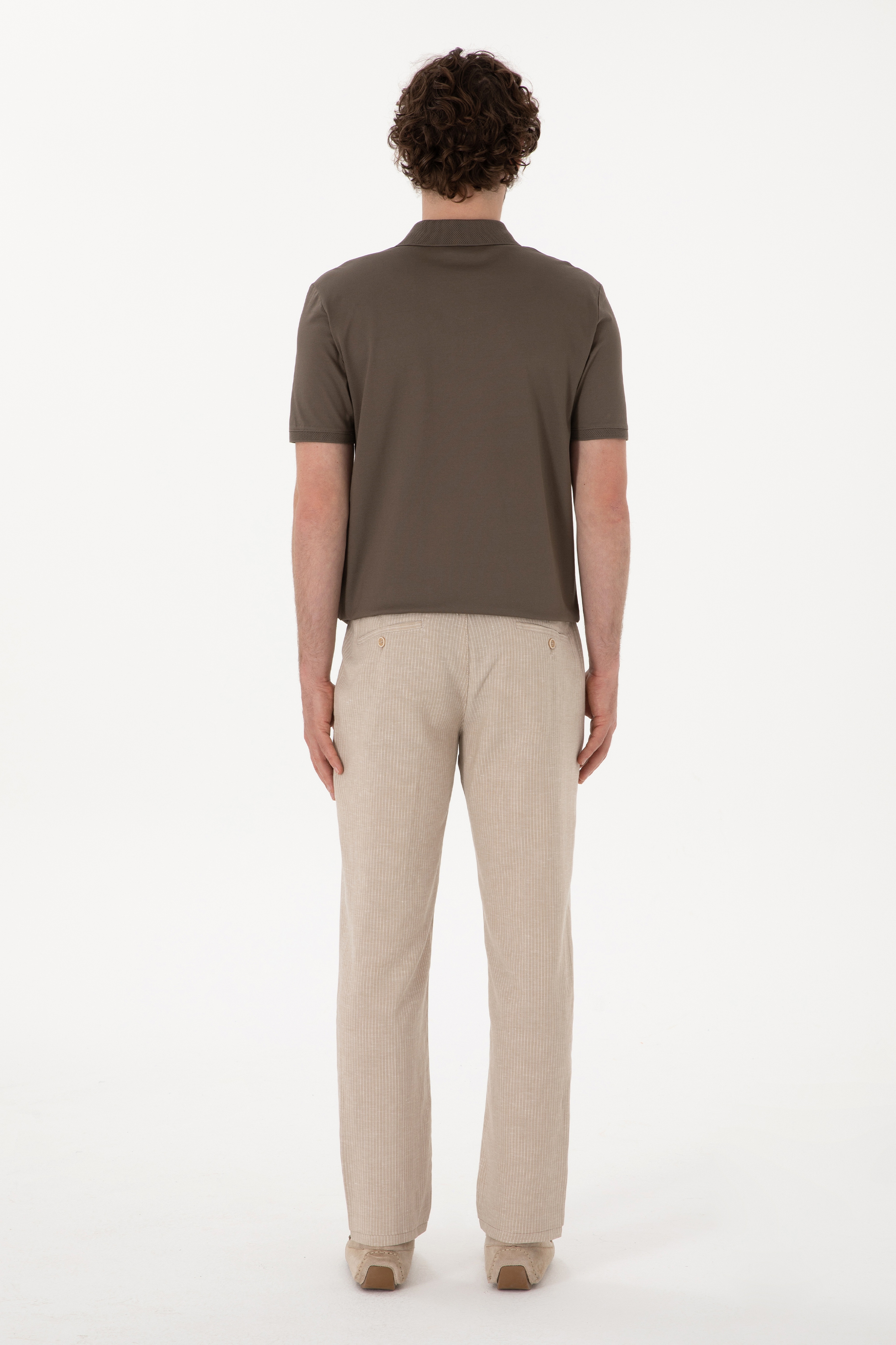 Erkek Taş Slim Fit Kanvas Pantolon