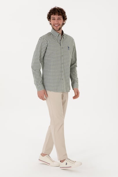 Erkek Taş Slim Fit Kanvas Pantolon