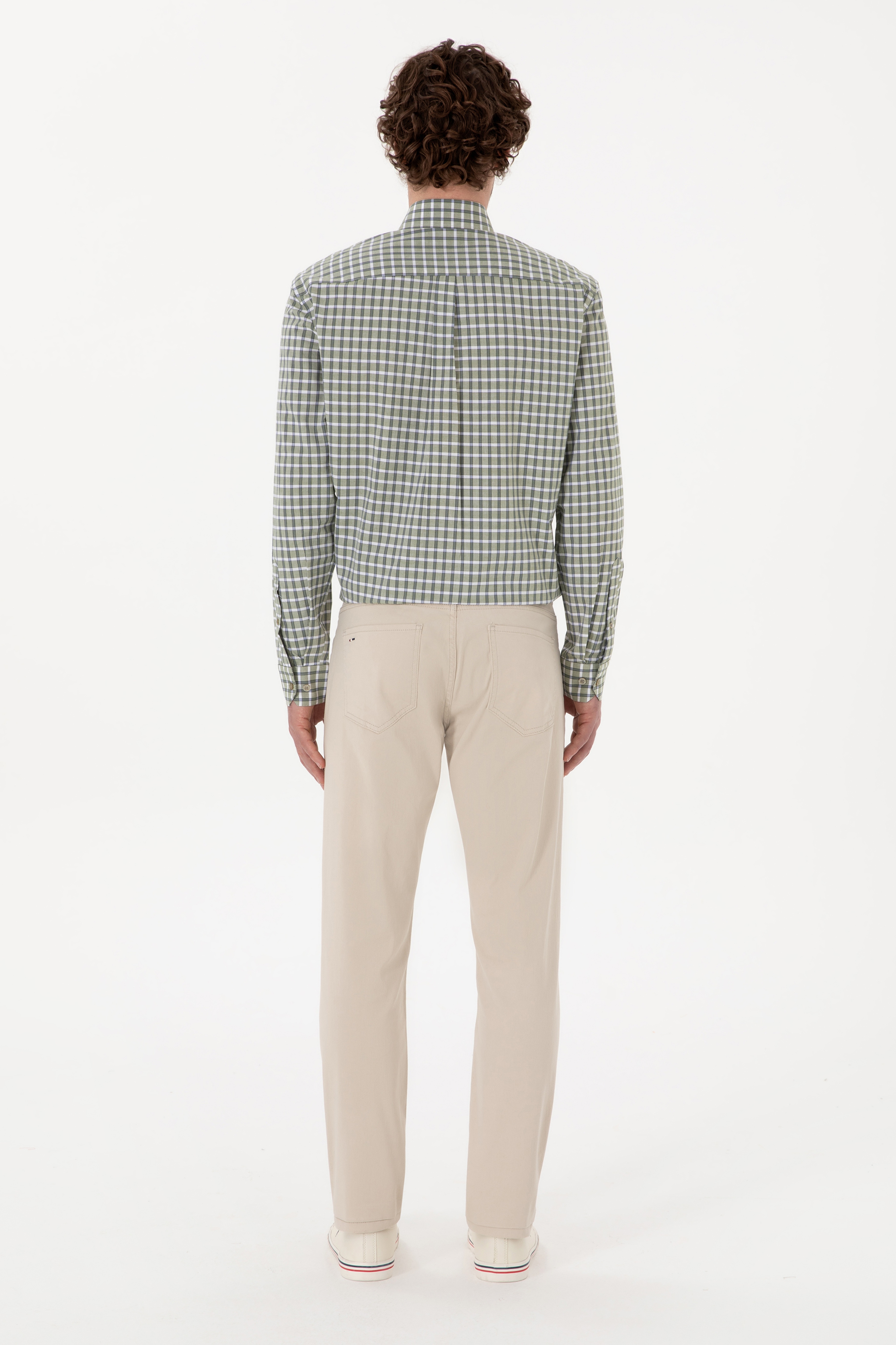Erkek Taş Slim Fit Kanvas Pantolon