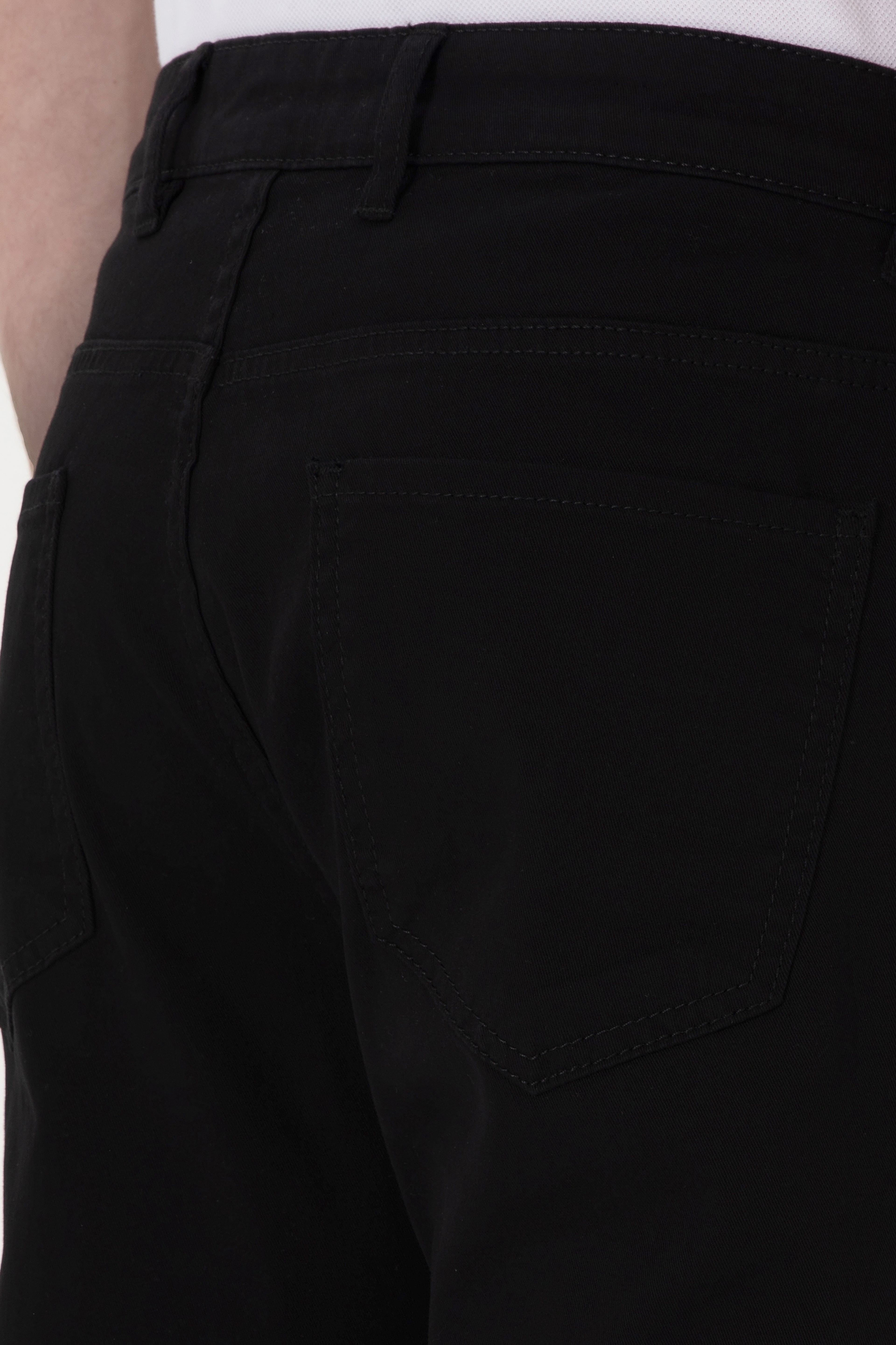 Erkek Siyah Slim Fit Kanvas Pantolon - Image 6