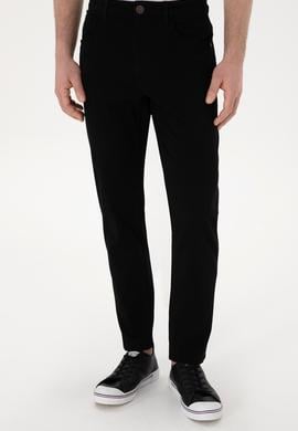 Erkek Siyah Slim Fit Kanvas Pantolon - 50309126094
