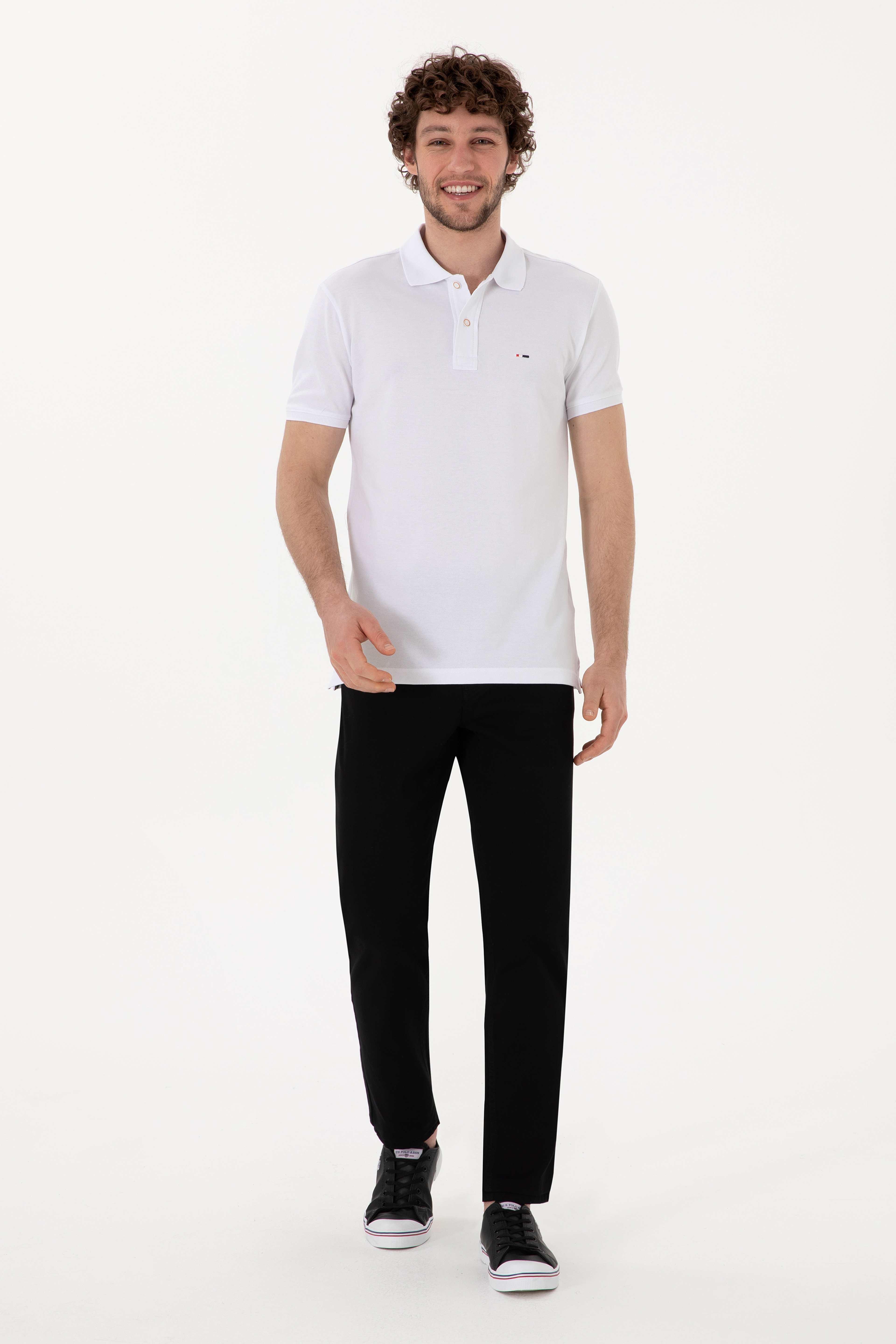 Erkek Siyah Slim Fit Kanvas Pantolon - Image 1