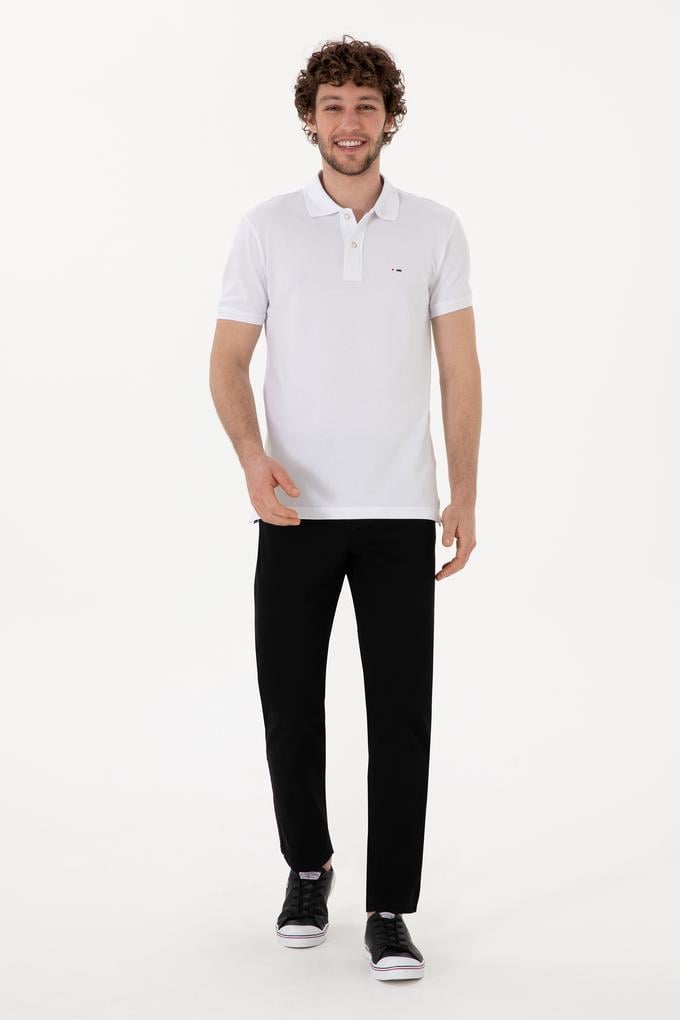 Erkek Siyah Slim Fit Kanvas Pantolon