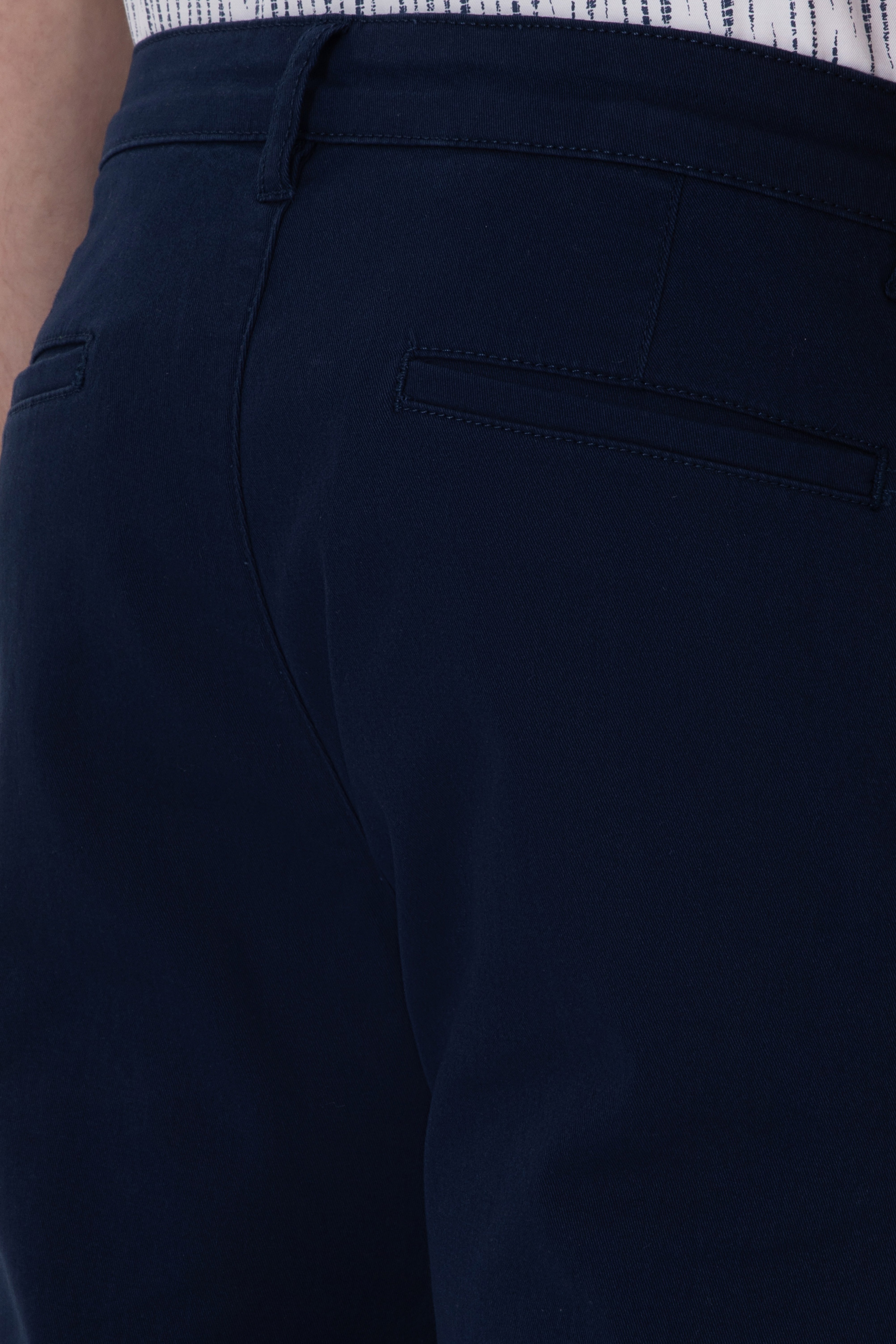 Erkek Lacivert Slim Fit Kanvas Pantolon - Image 6