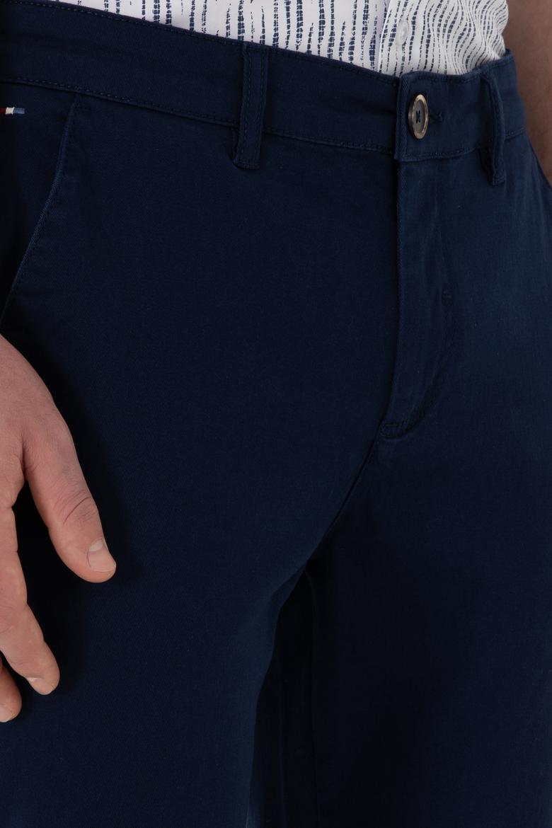 Erkek Lacivert Slim Fit Kanvas Pantolon - 50309142094