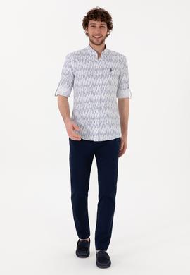 Erkek Lacivert Slim Fit Kanvas Pantolon - 50309142094