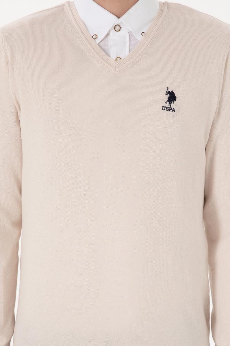 Erkek Krem Melanj Basic Kazak