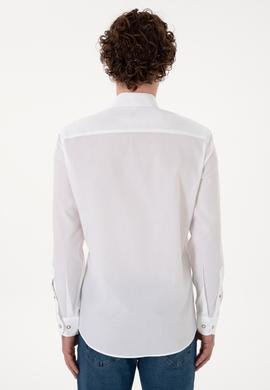 Erkek Beyaz Uzun Kollu Basic Gömlek - 50297913008