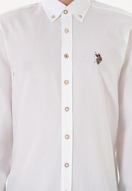 Erkek Beyaz Uzun Kollu Basic Gömlek - 50297913008