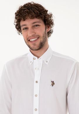 Erkek Beyaz Uzun Kollu Basic Gömlek - 50297913008