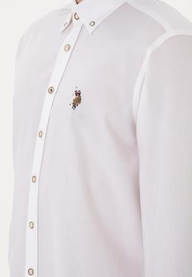 Erkek Beyaz Uzun Kollu Basic Gömlek - 50297913008