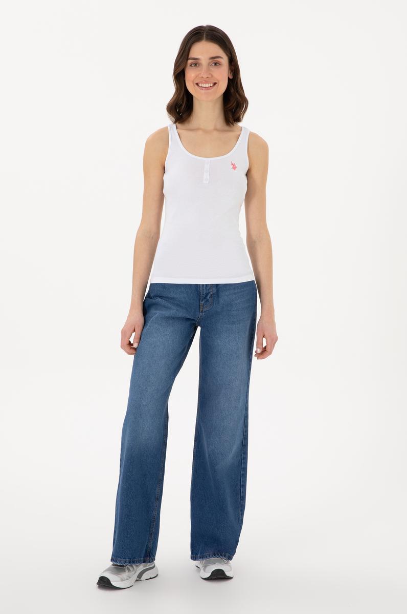 Kadın Mavi Loose Fit Jean Pantolon