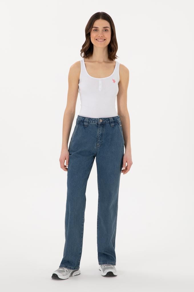 Kadın Mavi Cargofit Jean Pantolon