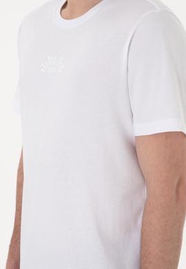 Erkek Regular Fit Bisiklet Yaka Beyaz Tişört - 50300268009