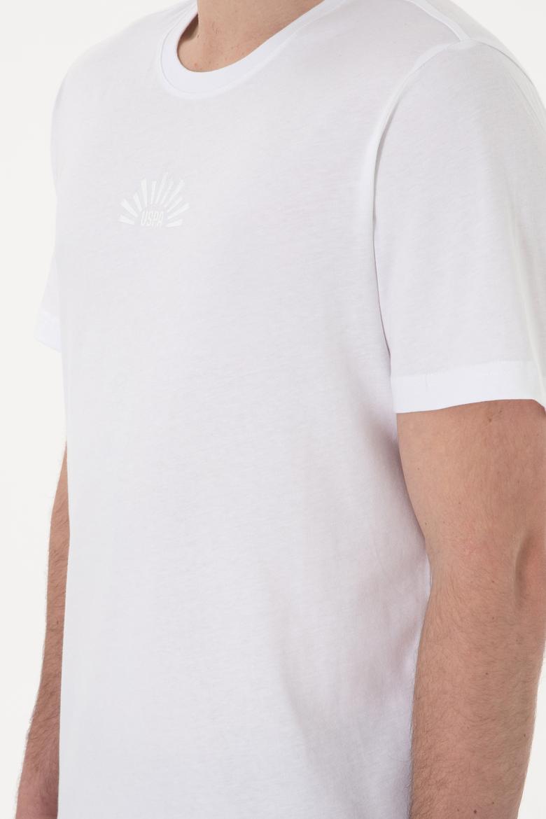 Erkek Regular Fit Bisiklet Yaka Beyaz Tişört - 50300268009