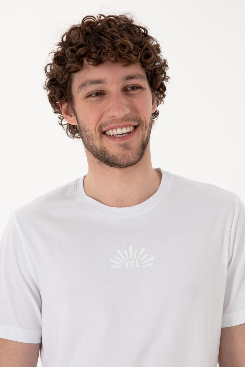 Erkek Regular Fit Bisiklet Yaka Beyaz Tişört - 50300268009