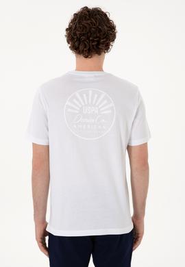 Erkek Regular Fit Bisiklet Yaka Beyaz Tişört - 50300268009