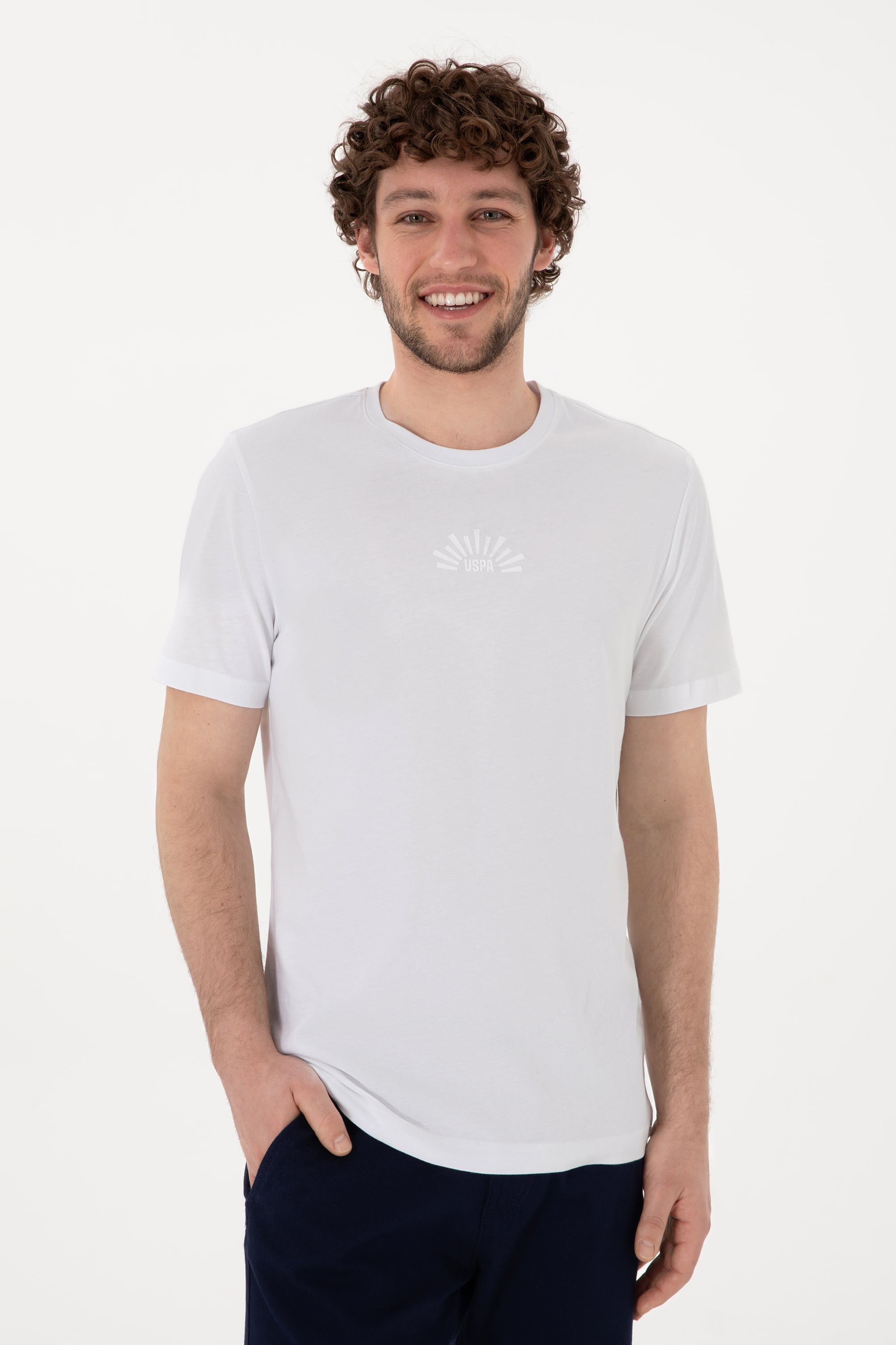 تی شرت یقه گرد آستین کوتاه رگولار یقه گرد مردانه یو اس پولو | U.S. Polo Assn. - تصویر 3