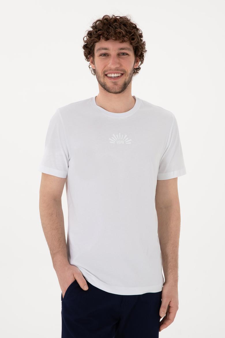 Erkek Regular Fit Bisiklet Yaka Beyaz Tişört - 50300268009